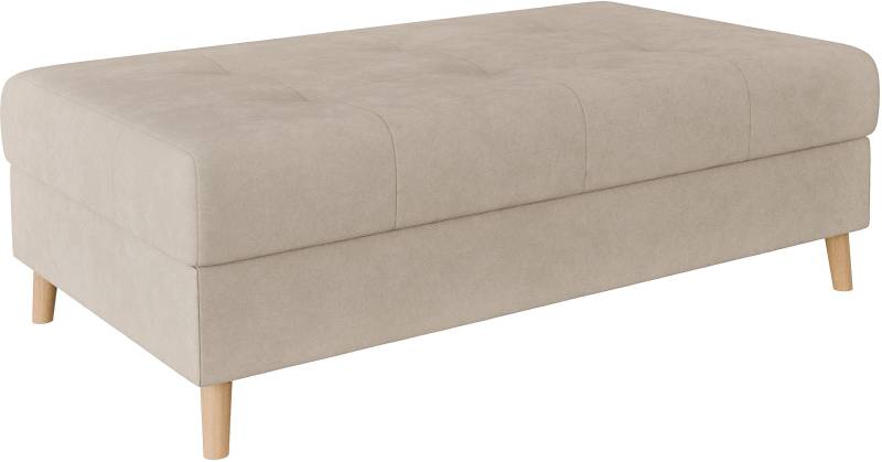 Home affaire Polsterhocker »CHARRE XXL, Steppung im Sitzbereich, Masse: B/T/H: 118/73/40 cm«, passend zur Serie CHARRE, auch in Cord und Bouclé von home affaire