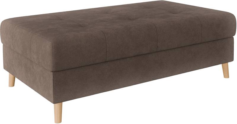 Home affaire Polsterhocker »CHARRE XXL, Steppung im Sitzbereich, Masse: B/T/H: 118/73/40 cm«, passend zur Serie CHARRE, auch in Cord und Bouclé von home affaire