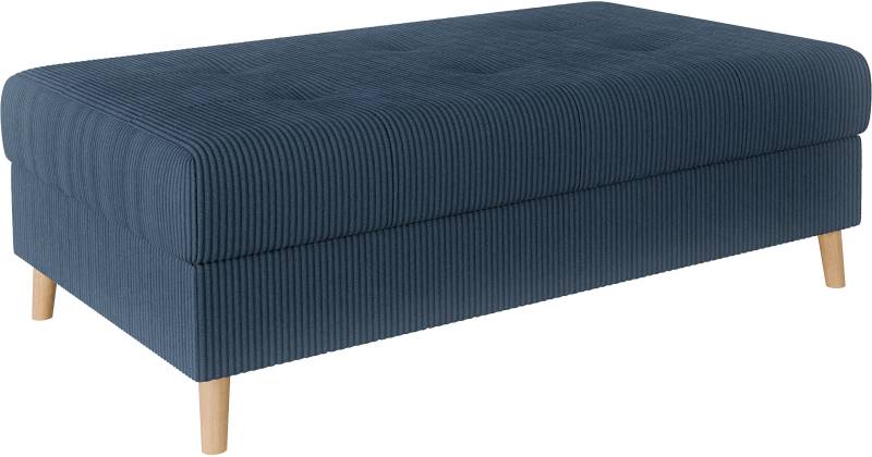 Home affaire Polsterhocker »CHARRE XXL, Steppung im Sitzbereich, Masse: B/T/H: 118/73/40 cm«, passend zur Serie CHARRE, auch in Cord und Bouclé von home affaire