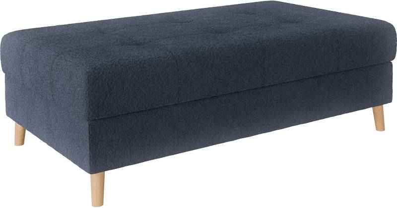 Home affaire Polsterhocker »CHARRE XXL, Steppung im Sitzbereich, Masse: B/T/H: 118/73/40 cm«, passend zur Serie CHARRE, auch in Cord und Bouclé von home affaire