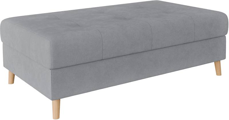 Home affaire Polsterhocker »CHARRE XXL, Steppung im Sitzbereich, Masse: B/T/H: 118/73/40 cm«, passend zur Serie CHARRE, auch in Cord und Bouclé von home affaire