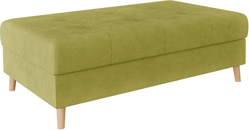 Home affaire Polsterhocker »CHARRE XXL, Steppung im Sitzbereich, Masse: B/T/H: 118/73/40 cm«, passend zur Serie CHARRE, auch in Cord und Bouclé von home affaire