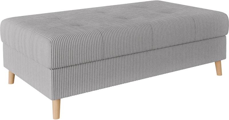 Home affaire Polsterhocker »CHARRE XXL, Steppung im Sitzbereich, Masse: B/T/H: 118/73/40 cm«, passend zur Serie CHARRE, auch in Cord und Bouclé von home affaire