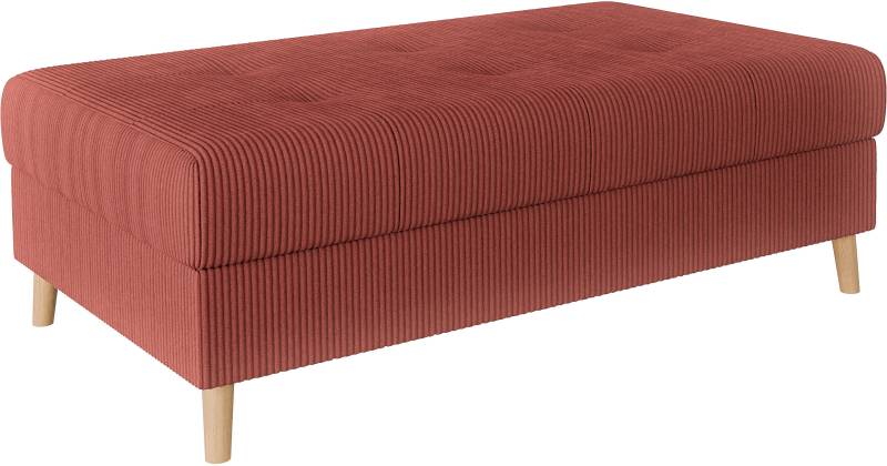 Home affaire Polsterhocker »CHARRE XXL, Steppung im Sitzbereich, Masse: B/T/H: 118/73/40 cm«, passend zur Serie CHARRE, auch in Cord und Bouclé von home affaire