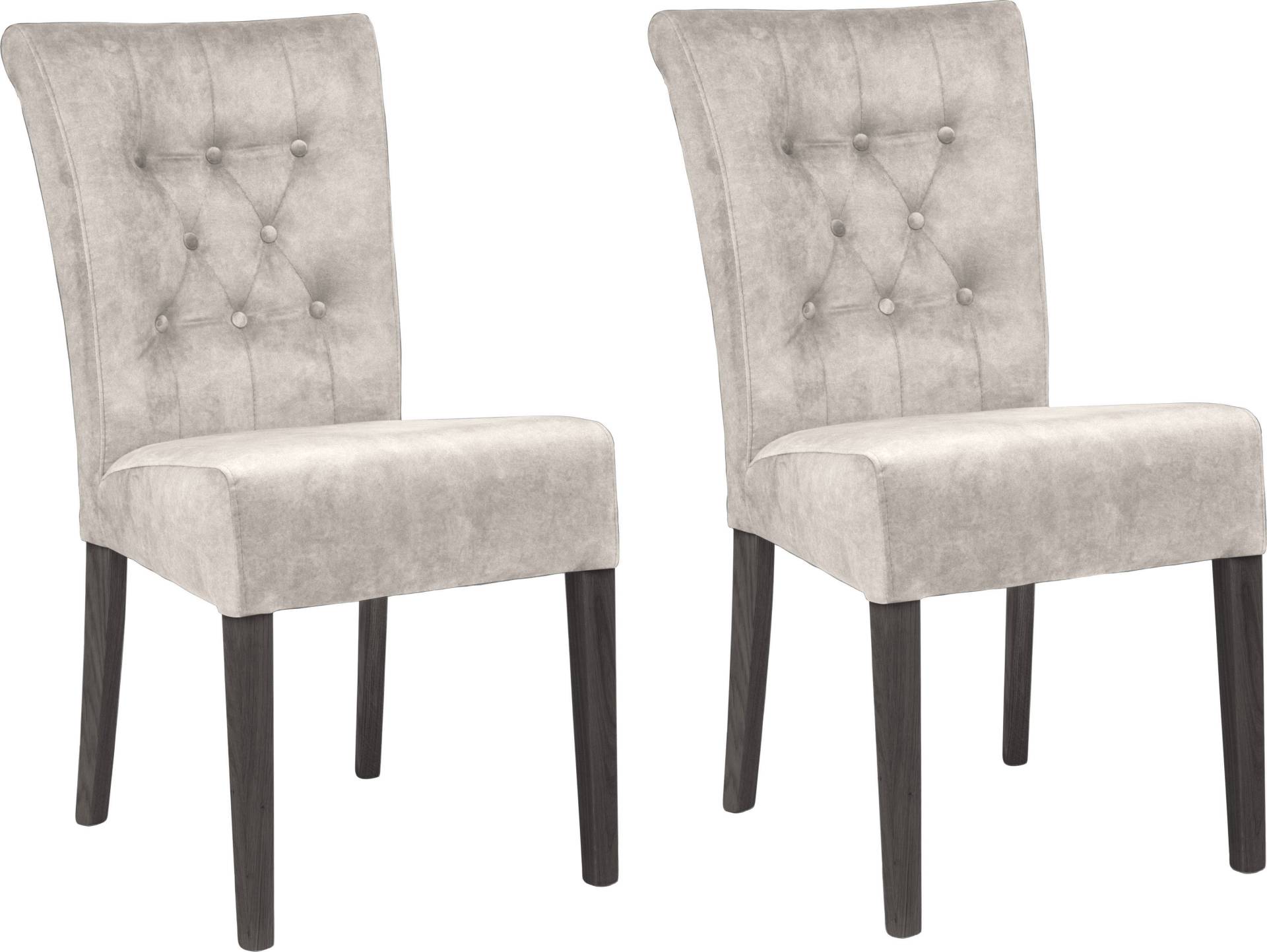 Home affaire Esszimmerstuhl »Queen BESTSELLER«, (Set), 2 St., Samtvelours, Polsterstuhl mit Knopfheftung, 2er, 4er oder 6er Set Home affaire Esszimmerstuhl »Queen BESTSELLER«, (Set), 2 St., Samtvelours, Polsterstuhl mit Knopfheftung, 2er, 4er oder 6er Set von home affaire