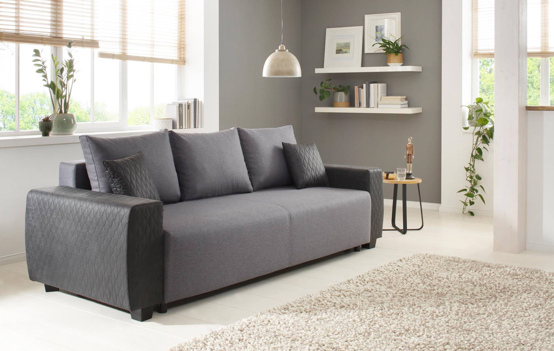 Home affaire Schlafsofa »Bella«, mit geprägtem Bezug bei Armlehnen von home affaire