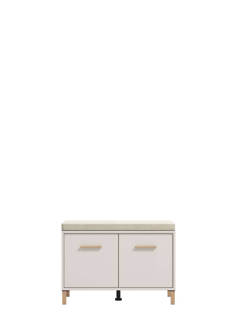 Home affaire Schuhbank »Belfort, Schuhschrank, Schuhregal, Schuhtruhe, Breite 80 cm«, mit Sitzkissen und zwei geschlossenen Fächern, in eleganten Farben von home affaire