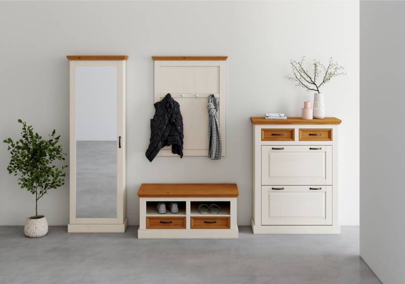 Home affaire Schuhkommode »Selma«, mit 2 Klappen u. 2 Schubkästen, Breite 90 cm von home affaire