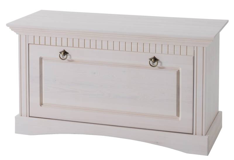 Home affaire Schuhtruhe »Rustic«, aus massiver Kiefer, Sithöhe 49 cm, mit Kassetenoptik von home affaire