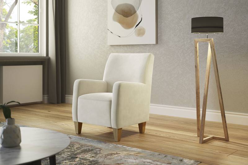 Home affaire Sessel »Viva«, mit Federkern, mit Eichenfüssen von home affaire