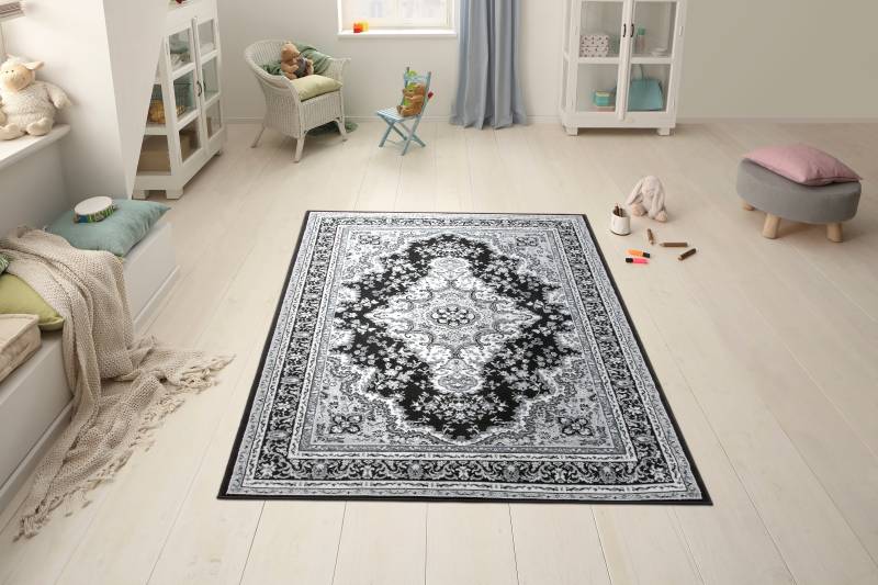 Home affaire Teppich »Oriental, Made in Belgium«, rechteckig, 7 mm Höhe, Orient-Optik, mit Bordüre, Teppich, Kurzflor, Weich von My Home