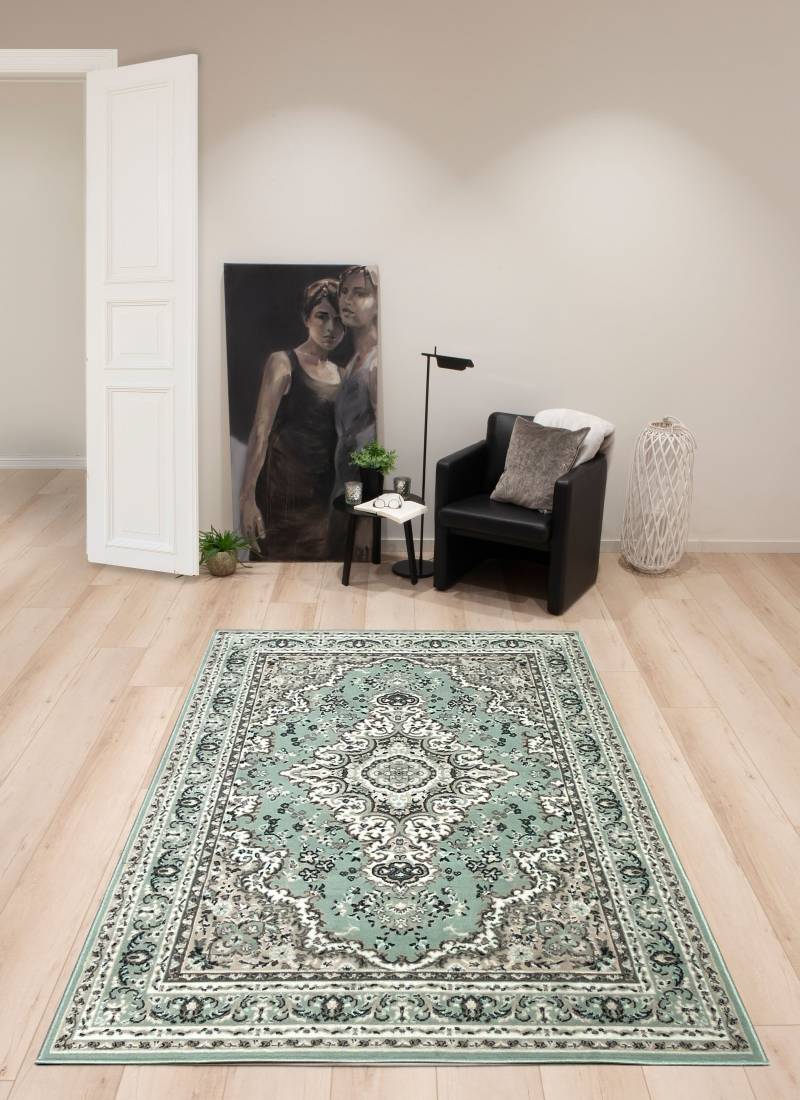 Home affaire Teppich »Oriental, Made in Belgium«, rechteckig, 7 mm Höhe, Orient-Optik, mit Bordüre, Teppich, Kurzflor, Weich von My Home