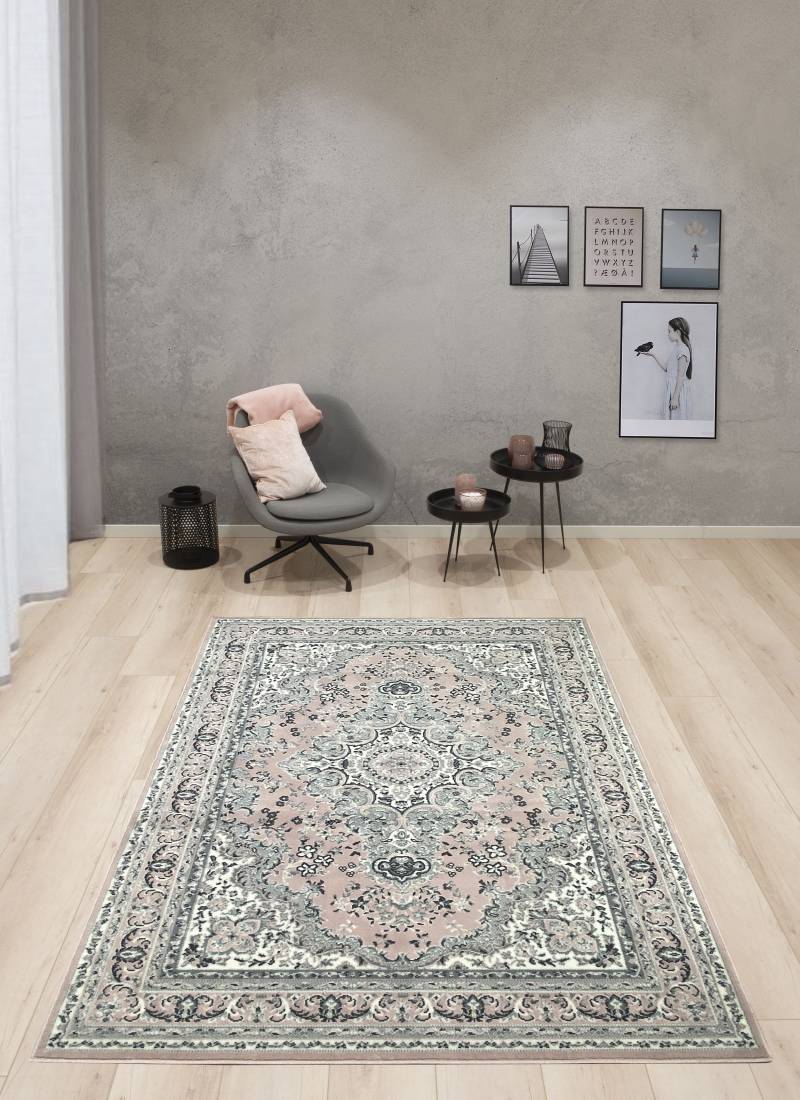 Home affaire Teppich »Oriental, Made in Belgium«, rechteckig, 7 mm Höhe, Orient-Optik, mit Bordüre, Teppich, Kurzflor, Weich von My Home
