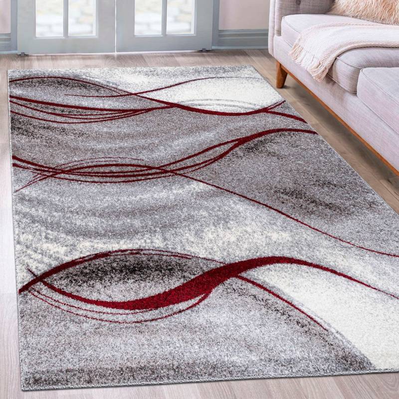 my home Teppich »Tritom«, rechteckig, 9 mm Höhe, mit besonders weichem Flor, Kurzflor, modernes Wellen Muster von My Home