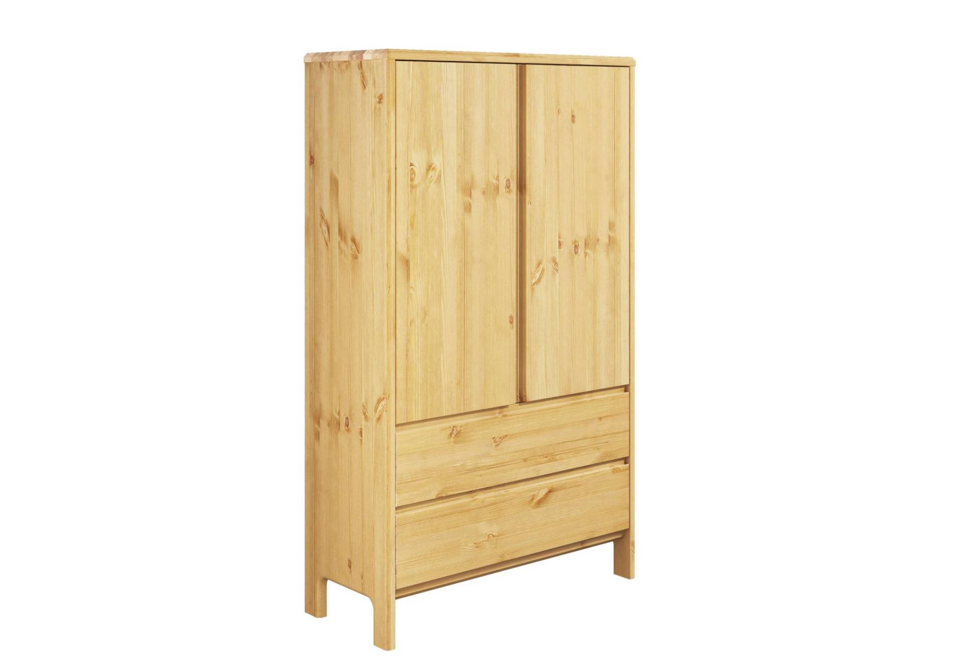 Home affaire Wäscheschrank »Luven«, (B/H/T ca. 98/137/34), aus massiver Kiefer, Höhe 137 cm, mit 2 Schubladen und 2 Türen von home affaire