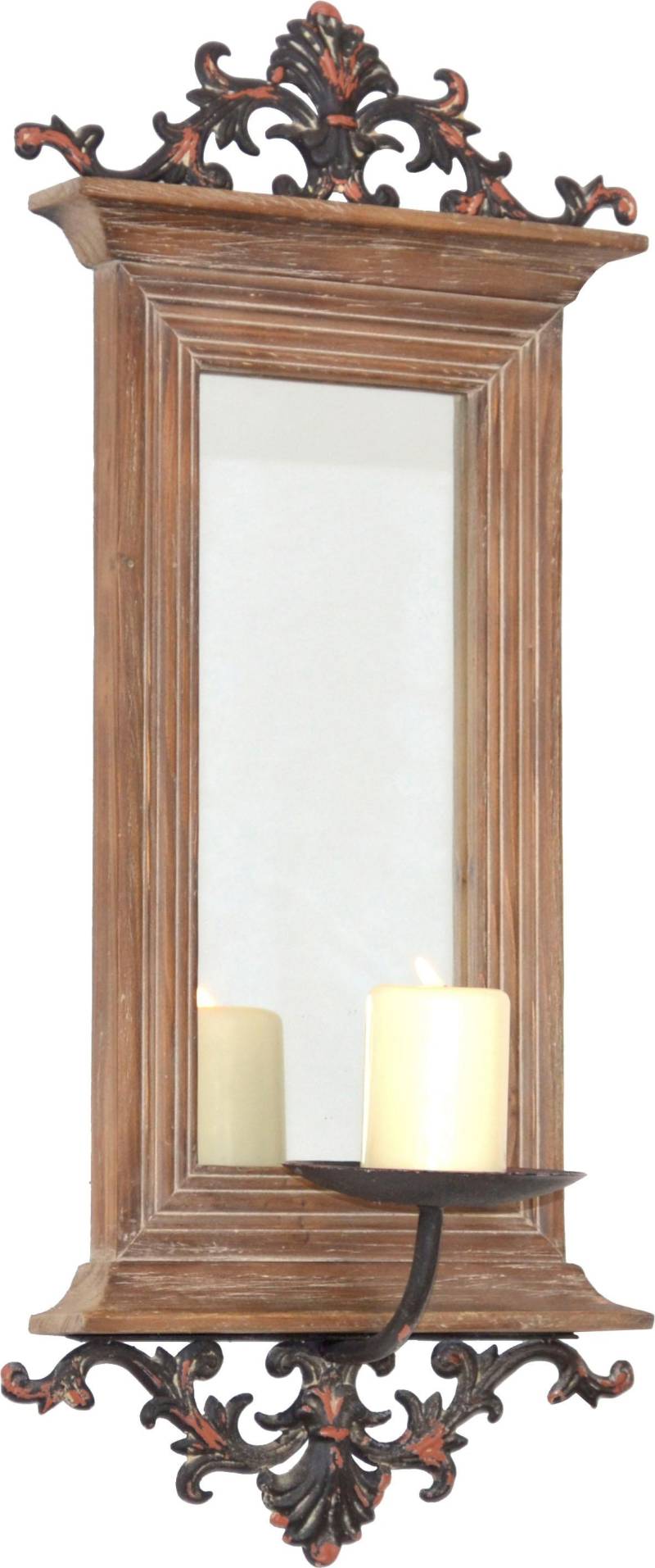 HOFMANN LIVING AND MORE Kerzenhalter, Masse (B/T/H): 26/15/56 cm braun von HOFMANN LIVING AND MORE