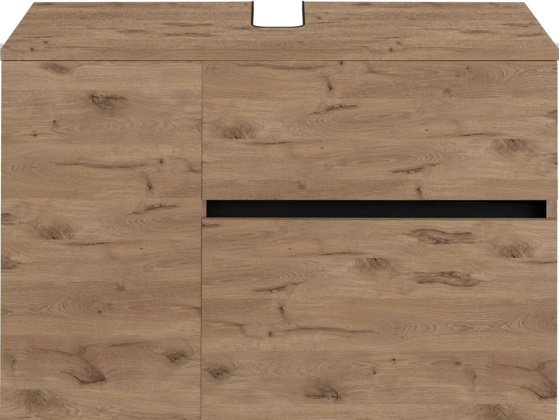 Home affaire Waschbeckenunterschrank »Wisla«, für Wandmontage, Siphonausschnitt, Push-to-open-Funktion, Breite 80 cm von home affaire