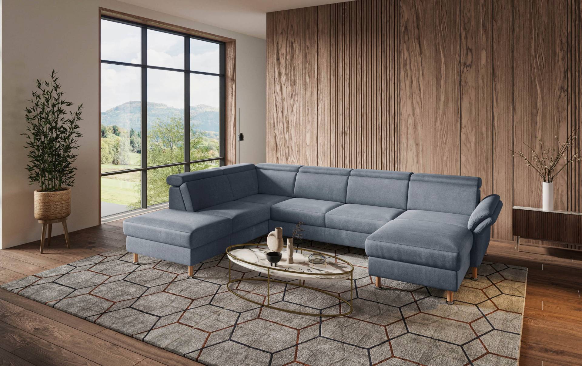 Home affaire Wohnlandschaft »Calypso U-Form«, wahlweise mit motorischer Relaxfunktion Home affaire Wohnlandschaft »Calypso U-Form«, wahlweise mit motorischer Relaxfunktion von home affaire
