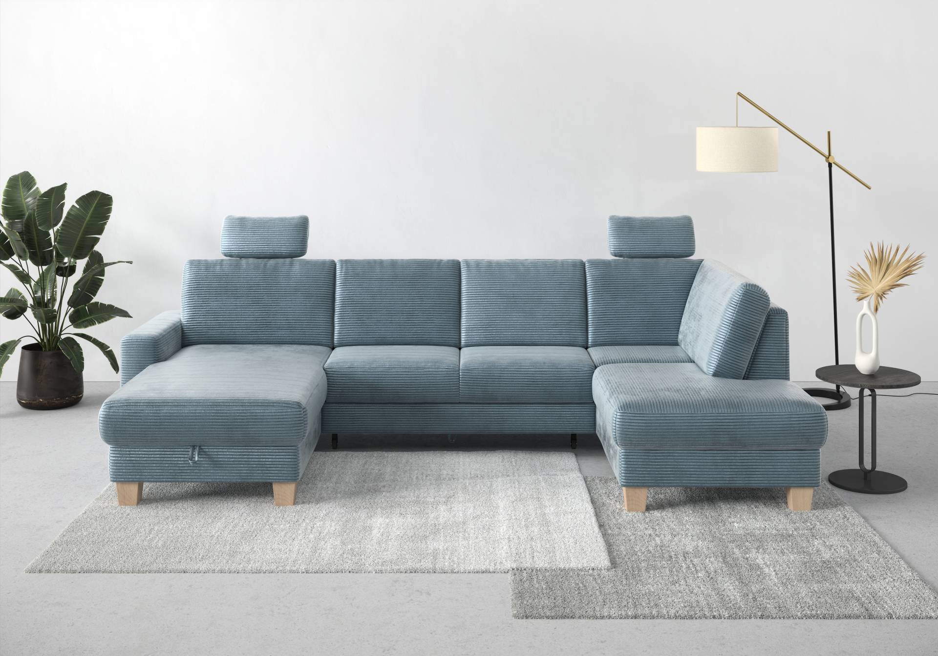 Home affaire Wohnlandschaft »Summer U-Form«, mit oder ohne Bettfunktion und Bettkasten, Cord-Bezug Home affaire Wohnlandschaft »Summer U-Form«, mit oder ohne Bettfunktion und Bettkasten, Cord-Bezug von home affaire