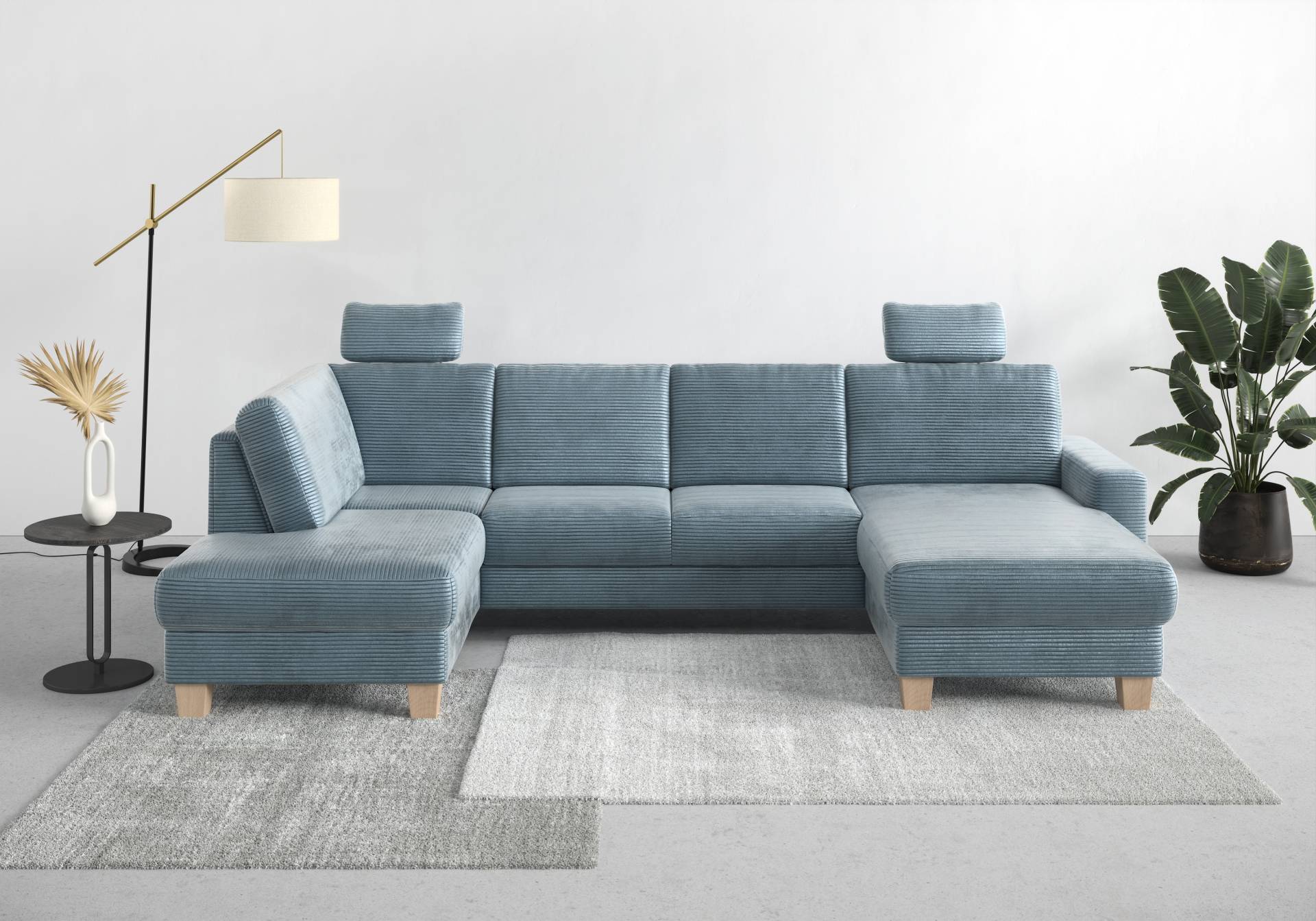Home affaire Wohnlandschaft »Summer U-Form«, mit oder ohne Bettfunktion und Bettkasten, Cord-Bezug Home affaire Wohnlandschaft »Summer U-Form«, mit oder ohne Bettfunktion und Bettkasten, Cord-Bezug von home affaire