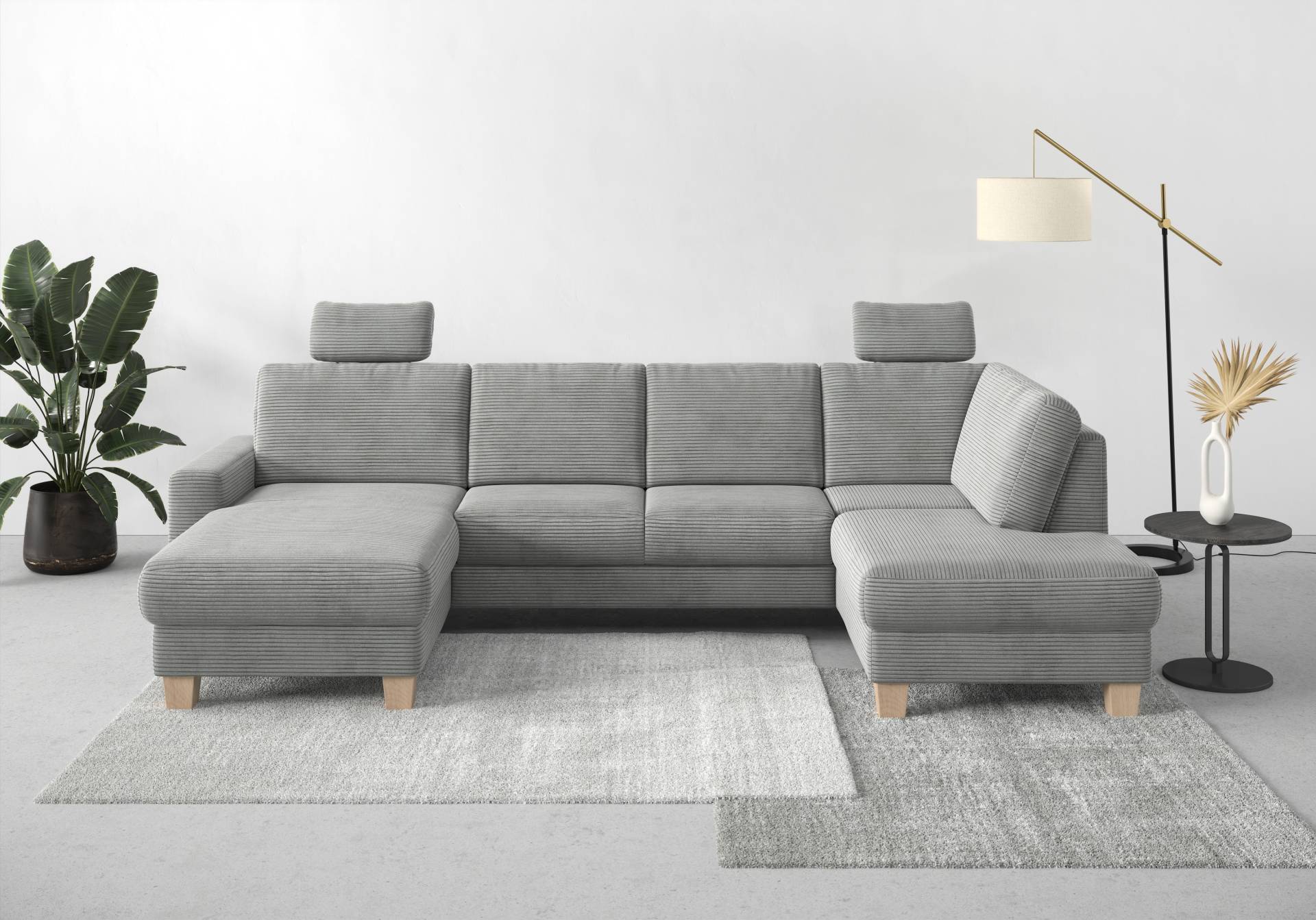 Home affaire Wohnlandschaft »Summer U-Form«, mit oder ohne Bettfunktion und Bettkasten, Cord-Bezug Home affaire Wohnlandschaft »Summer U-Form«, mit oder ohne Bettfunktion und Bettkasten, Cord-Bezug von home affaire
