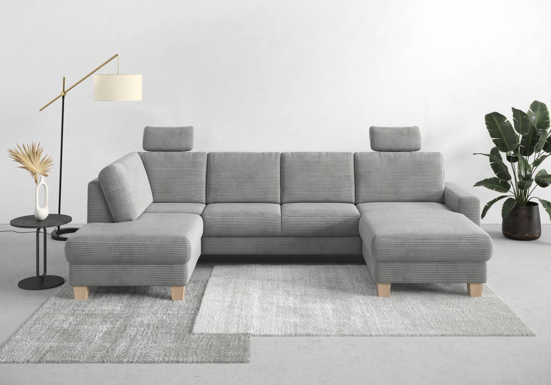 Home affaire Wohnlandschaft »Summer U-Form«, mit oder ohne Bettfunktion und Bettkasten, Cord-Bezug Home affaire Wohnlandschaft »Summer U-Form«, mit oder ohne Bettfunktion und Bettkasten, Cord-Bezug von home affaire