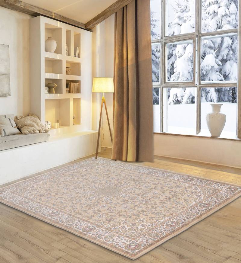 my home Wollteppich »Oriental D1«, rechteckig, 10 mm Höhe, reine Wolle, Orient-Optik, Wohnzimmer von My Home