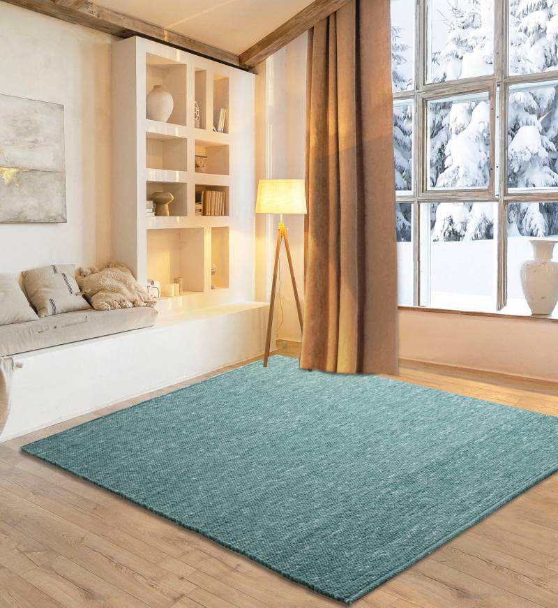 my home Wollteppich »Pirker«, rechteckig, 12 mm Höhe, Wendeteppich, meliert, reine Wolle, handgewebt, Scandi, Wohnzimmer von My Home