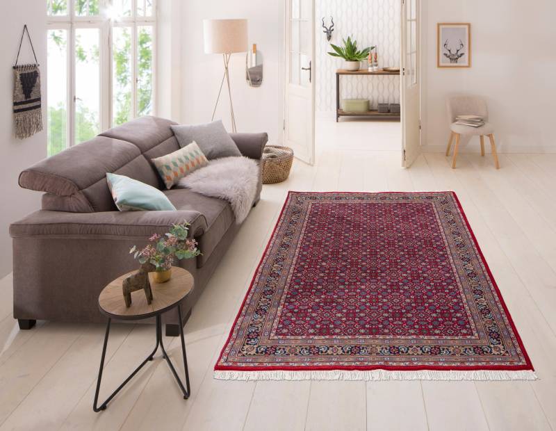 my home Orientteppich »Kiara«, rechteckig, 12 mm Höhe, handgeknüpft, reine Wolle, mit Fransen, Wohnzimmer von My Home