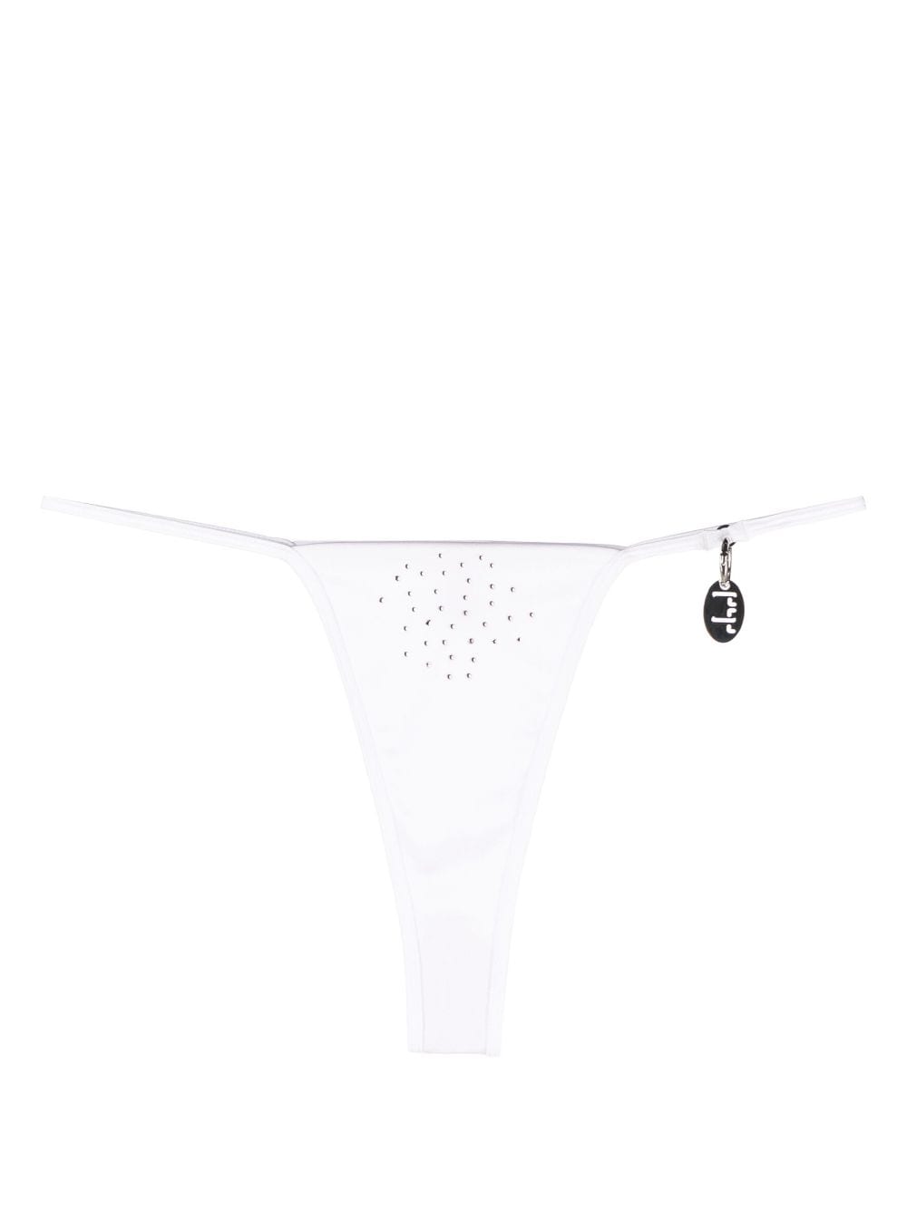 hrh crystal-embellished high bikini bottoms - White von hrh