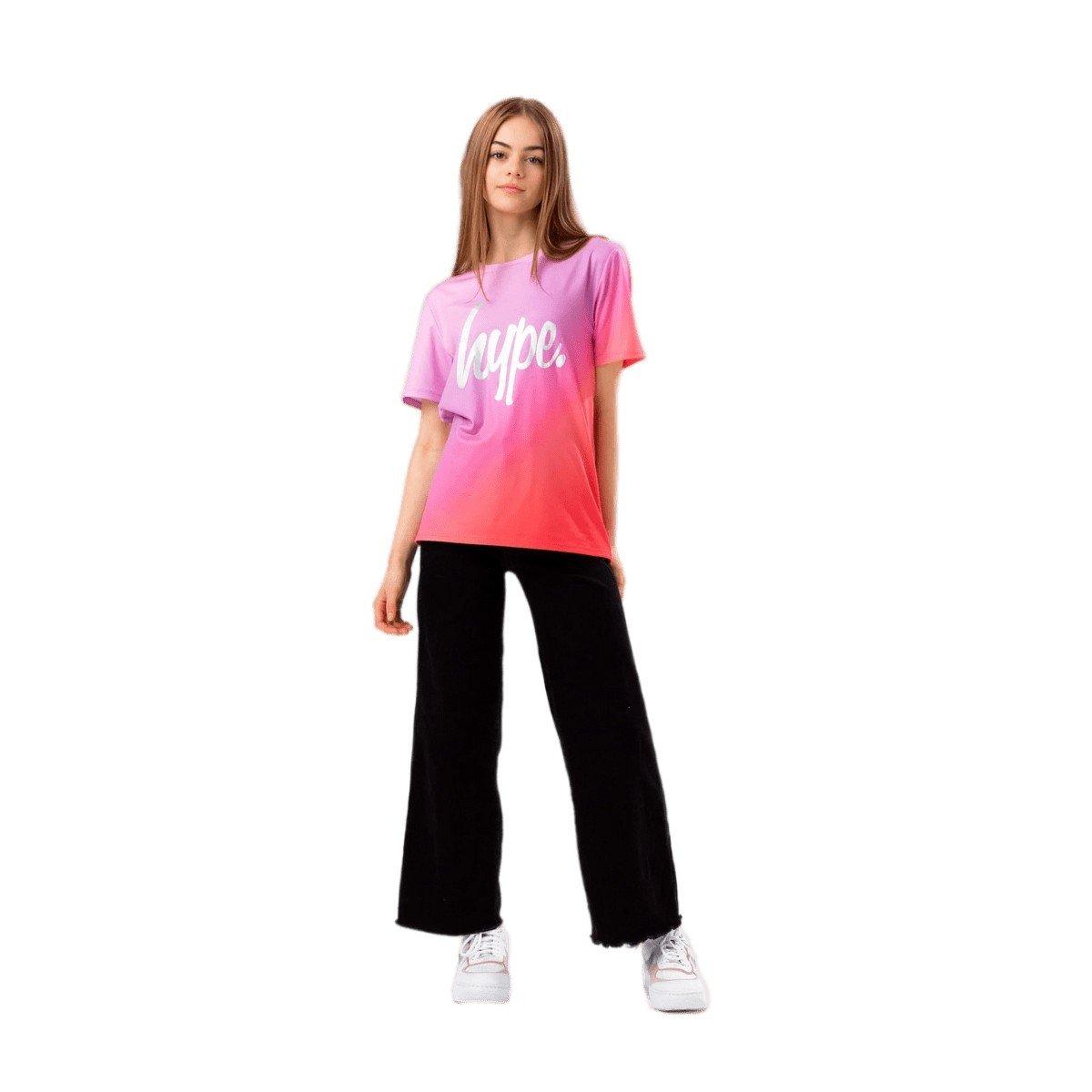 Fade Holographic Tshirt Mädchen Pink 164 von hype
