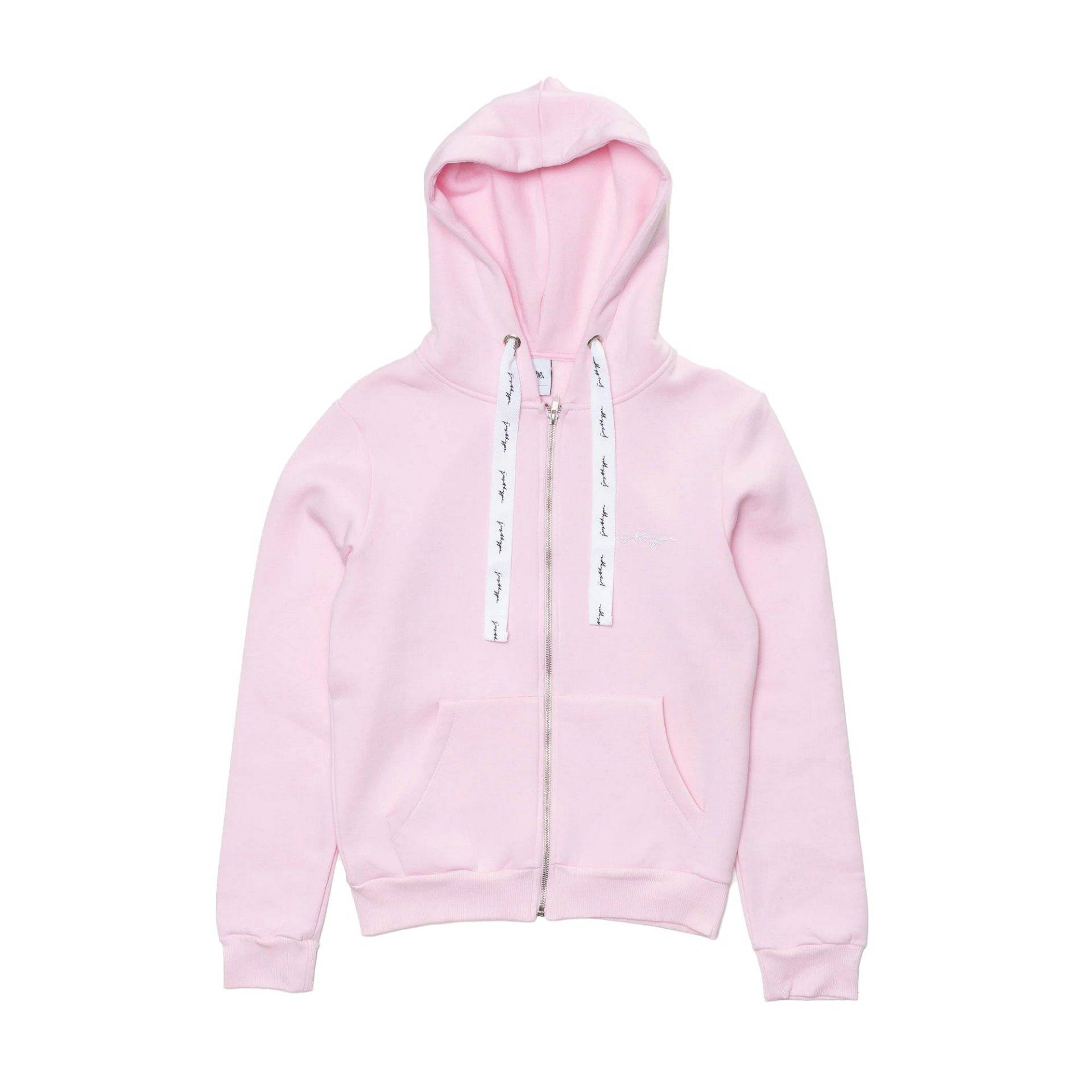 Hoodie Mit Durchgehendem Reißverschluss Damen Pink 32 von hype