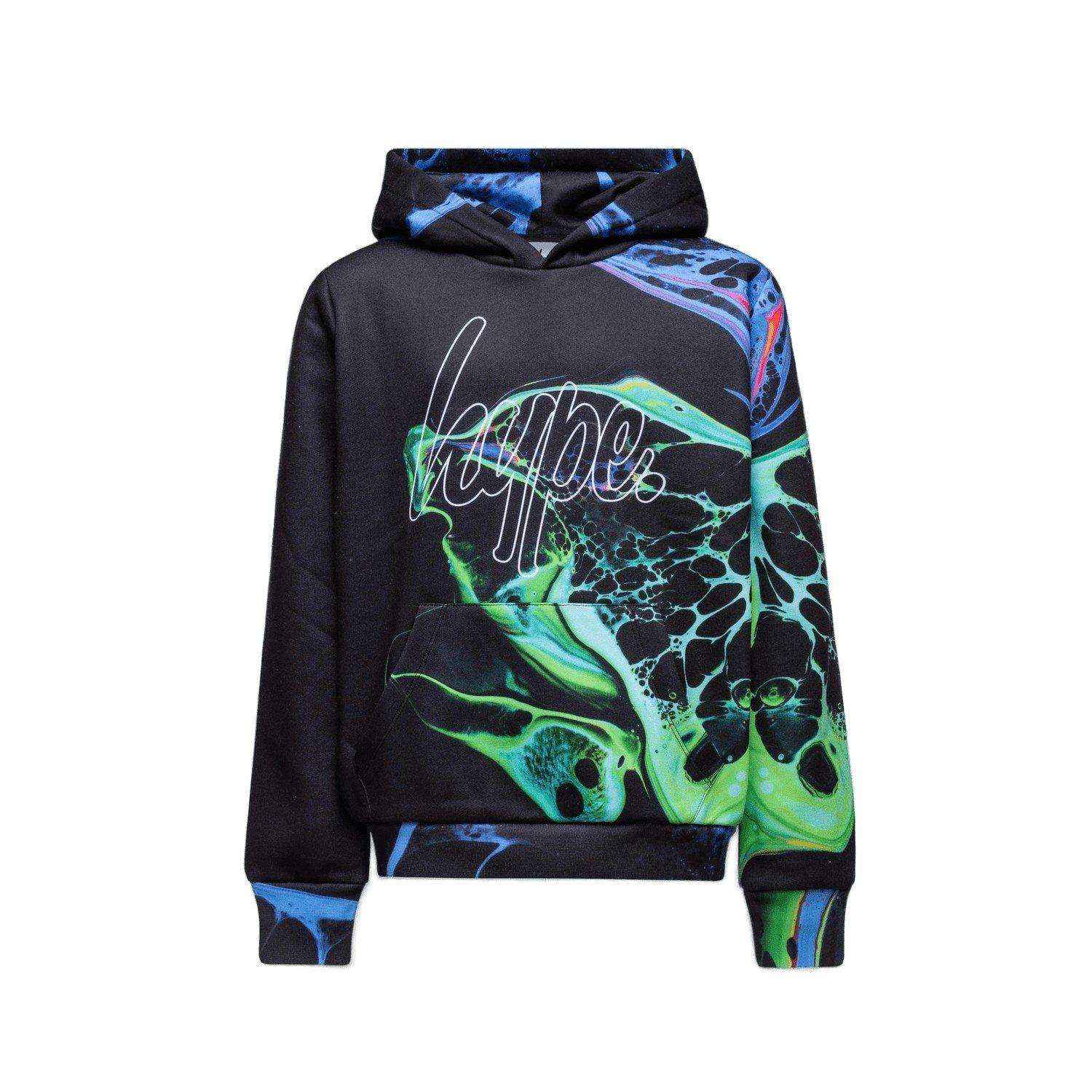 Marble Ink Kapuzenpullover Jungen Schwarz 116 von hype