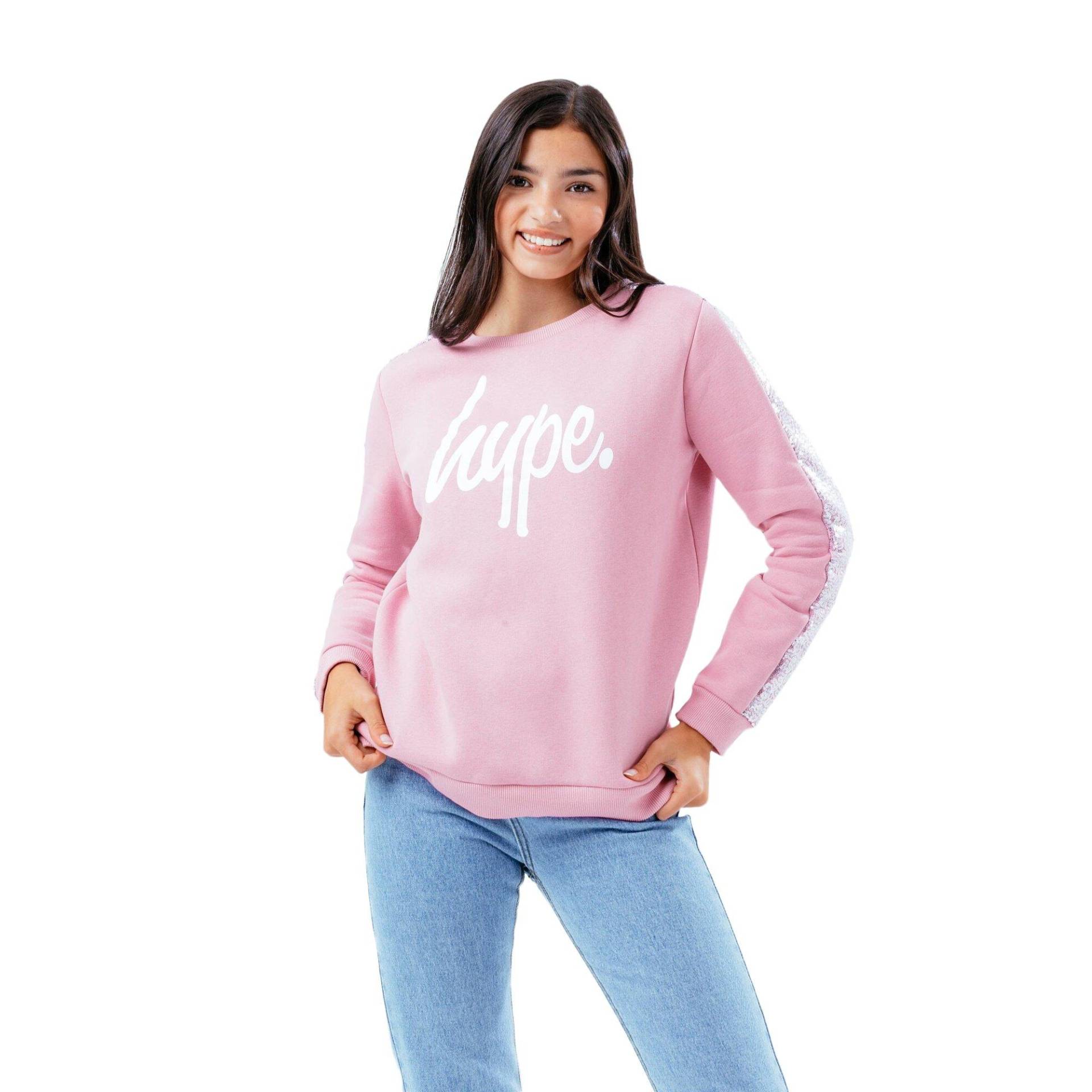 Sequin Sweatshirt Mädchen Pink 104 von hype