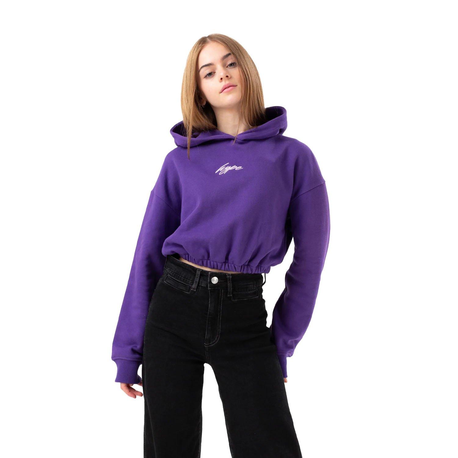 Scribble Kurzes Hoodie Mädchen Lila 104 von hype