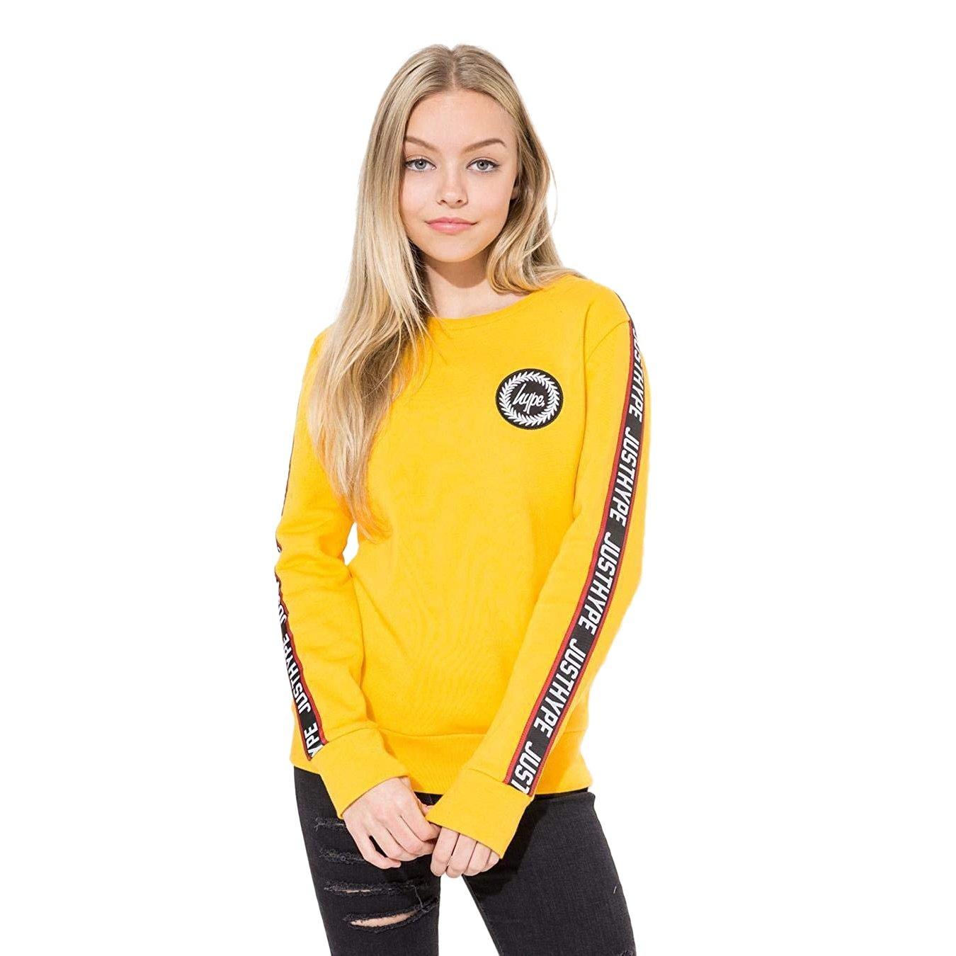 Sweatshirt Taylor Mit Logoschriftzugband Mädchen Gelb 158 von hype