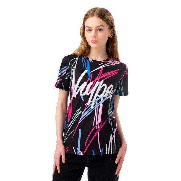 Scribble Tshirt Mädchen Schwarz 164 von hype