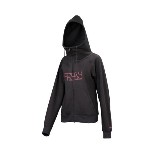 iXS Brand Hoody Women - black-aubergine (Grösse: 40) von iXS