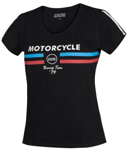 iXS Damen T-Shirt Motorcycle Race-Team - schwarz-rot-blau (Grösse: DS) von iXS