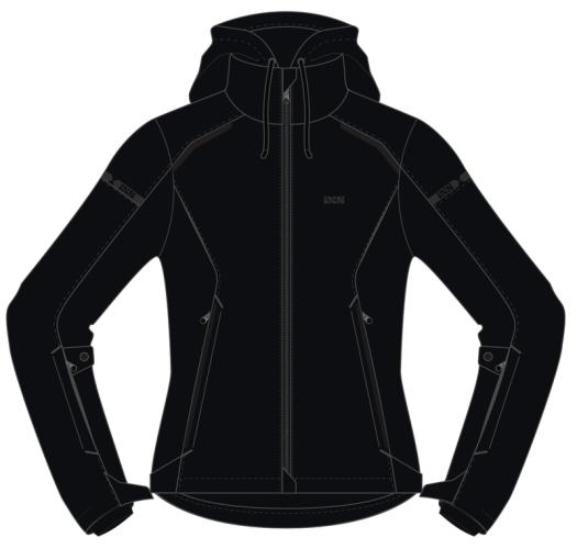 iXS Motorradjacke Damen Classic SO Moto 2.0 - schwarz (Grösse: DXL) von iXS