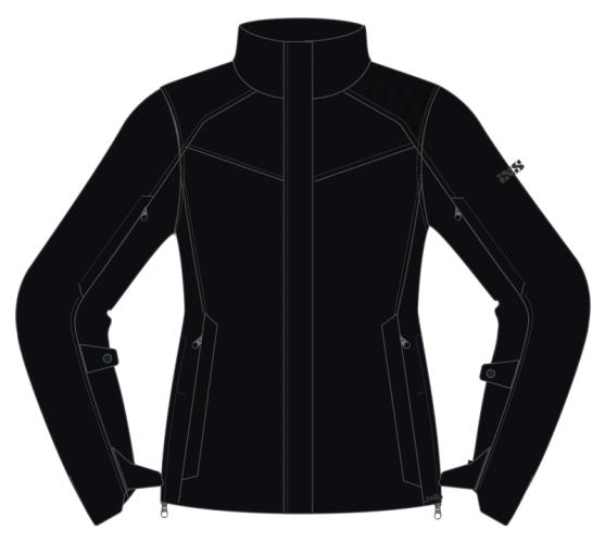 iXS Motorradjacke Damen Urban Destination ST-Plus - schwarz (Grösse: D2XL) von iXS