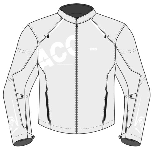 iXS Sport SO Jacke Moto Dynamic - white (Grösse: L) von iXS