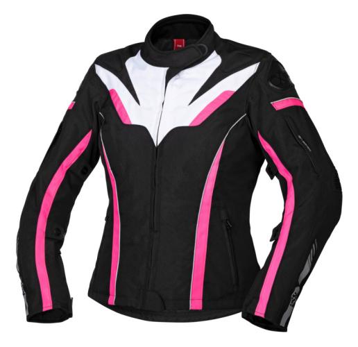 iXS Motorradjacke Damen Sport RS-1000-ST - schwarz-weiss-pink (Grösse: DS) von iXS
