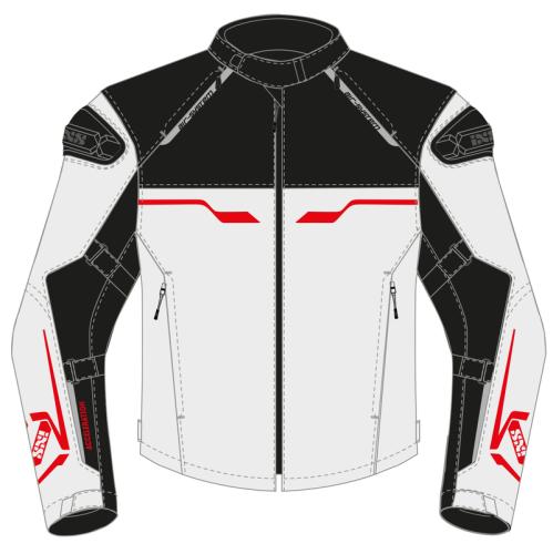 iXS Sport Jacke Hexalon-ST - white-black-red (Grösse: 2XL) von iXS