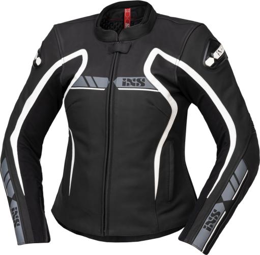 iXS Motorradjacke Damen Sport LD RS-600 1.0 - schwarz-grau-weiss (Grösse: 38D) von iXS