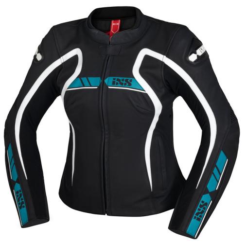 iXS Motorradjacke Damen Sport LD RS-600 1.0 - schwarz-türkis (Grösse: 36D) von iXS