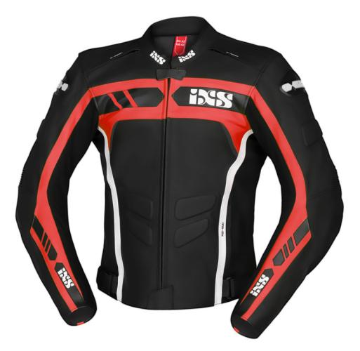 iXS Motorradjacke Sport LD Jacke RS-600 1.0 - schwarz-rot-weiss (Grösse: 58H) von iXS