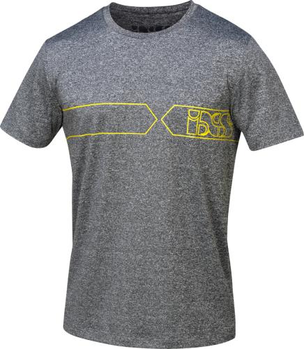 iXS Team T-Shirt Function - grey-yellow fluo (Grösse: L) von iXS