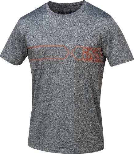 iXS Team T-Shirt Function - grey-red (Grösse: M) von iXS