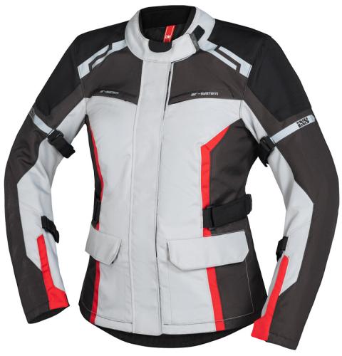 iXS Tour Damen Jacke Evans-ST 2.0 - brightgrey-grey-red (Grösse: DM) von iXS